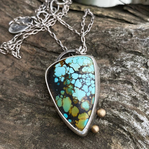 Bamboo Mountain Turquoise Pendant Necklace