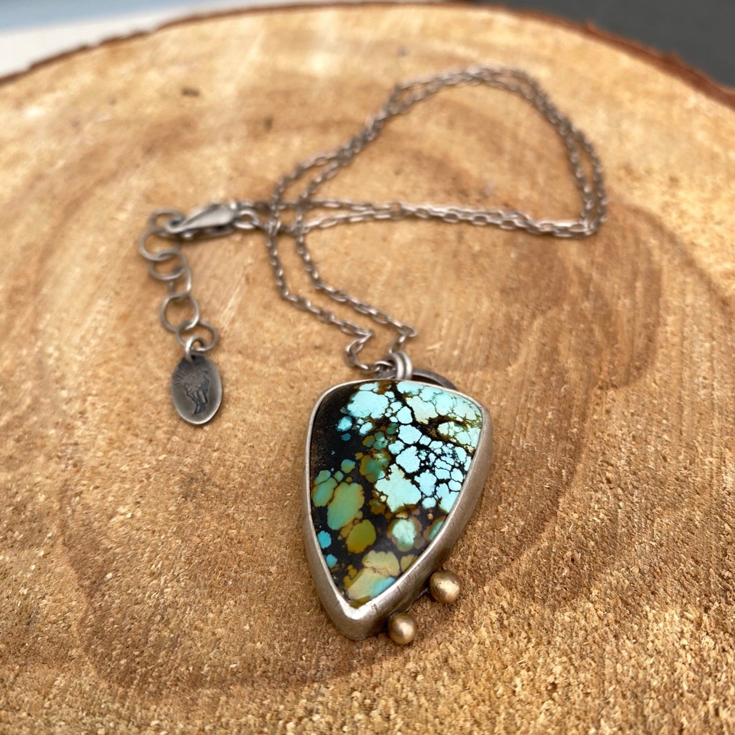 Bamboo Mountain Turquoise Pendant Necklace