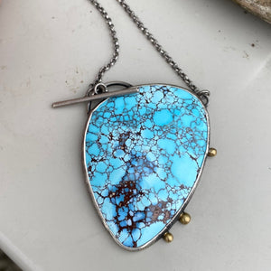 Golden Hill Turquoise Toggle Pendant Necklace