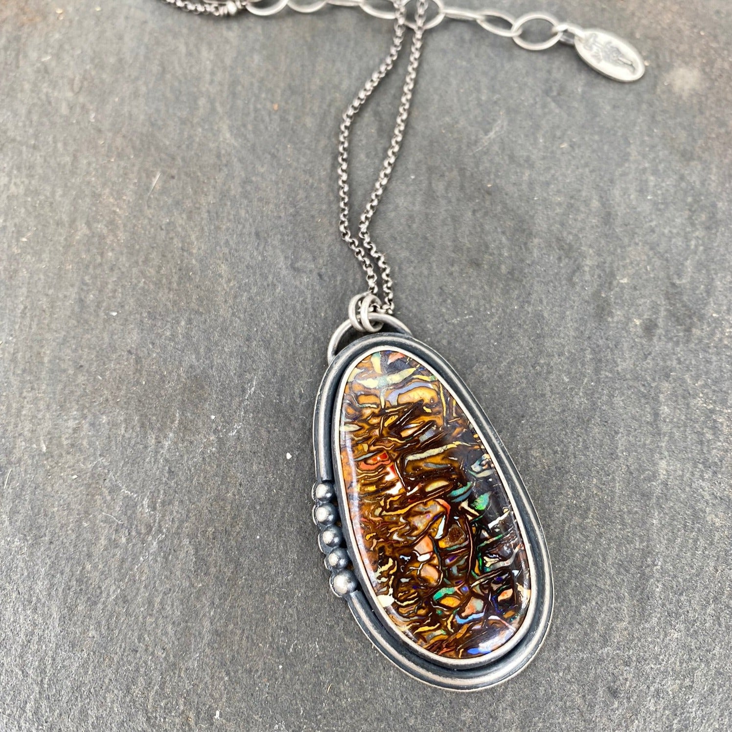 Koroit Boulder Opal Pendant Necklace