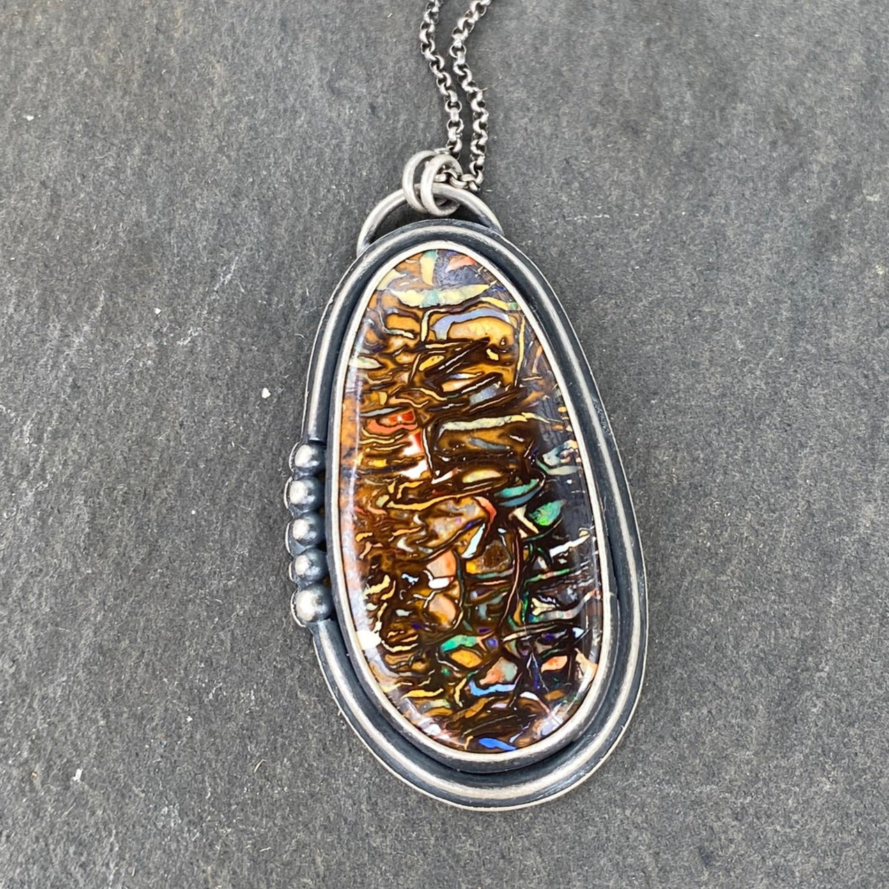 Koroit Boulder Opal Pendant Necklace