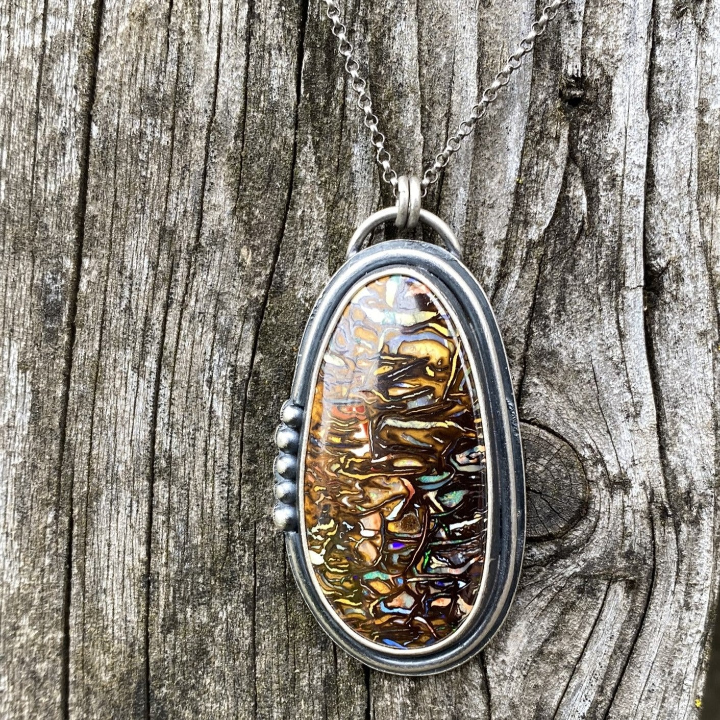 Koroit Boulder Opal Pendant Necklace