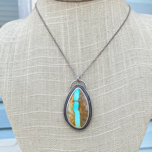 Royston Ribbon Turquoise Pendant Necklace