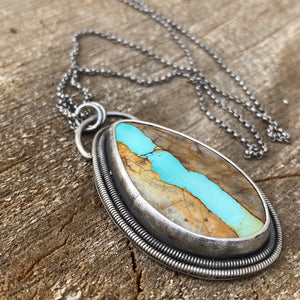 Royston Ribbon Turquoise Pendant Necklace