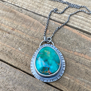 Pilot Mountain Turquoise Pendant Necklace