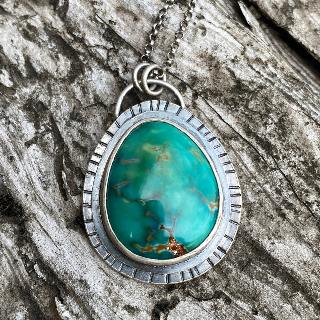Pilot Mountain Turquoise Pendant Necklace