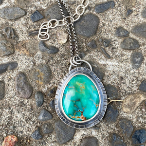 Pilot Mountain Turquoise Pendant Necklace