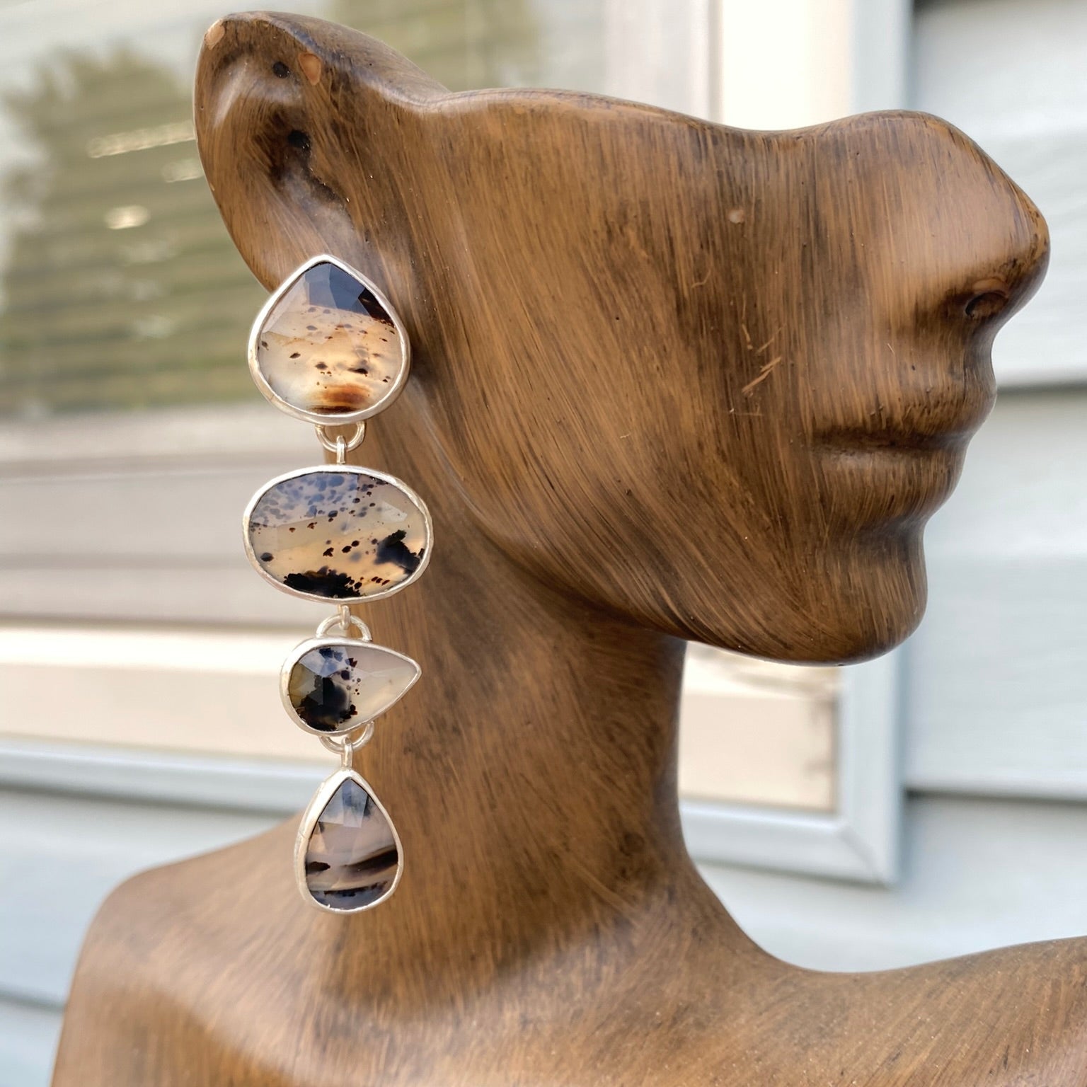 Montana Agate Duster Earrings