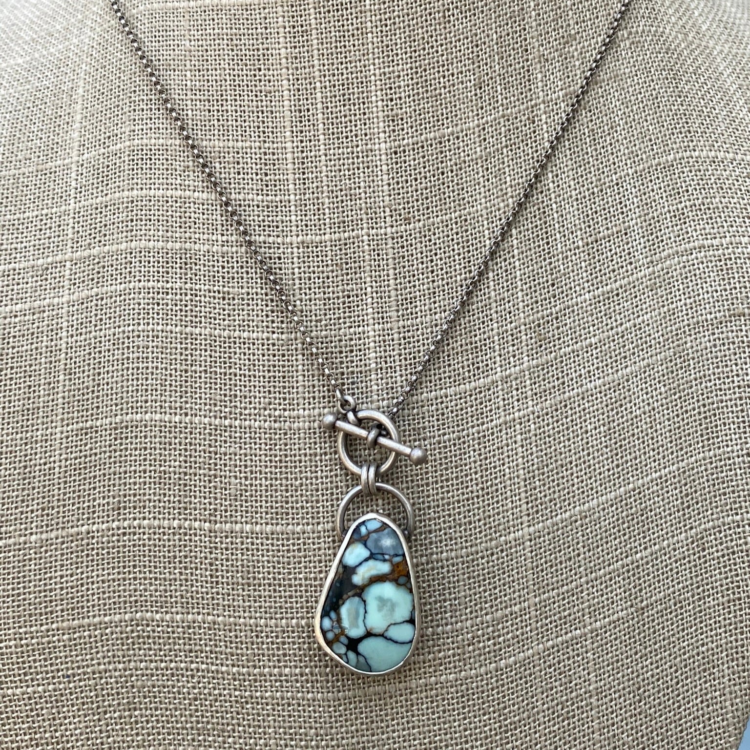 Seven Dwarfs Variscite Toggle Pendant Necklace