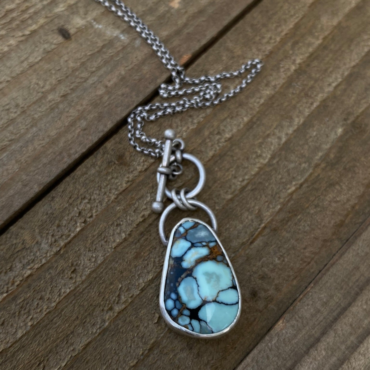 Seven Dwarfs Variscite Toggle Pendant Necklace