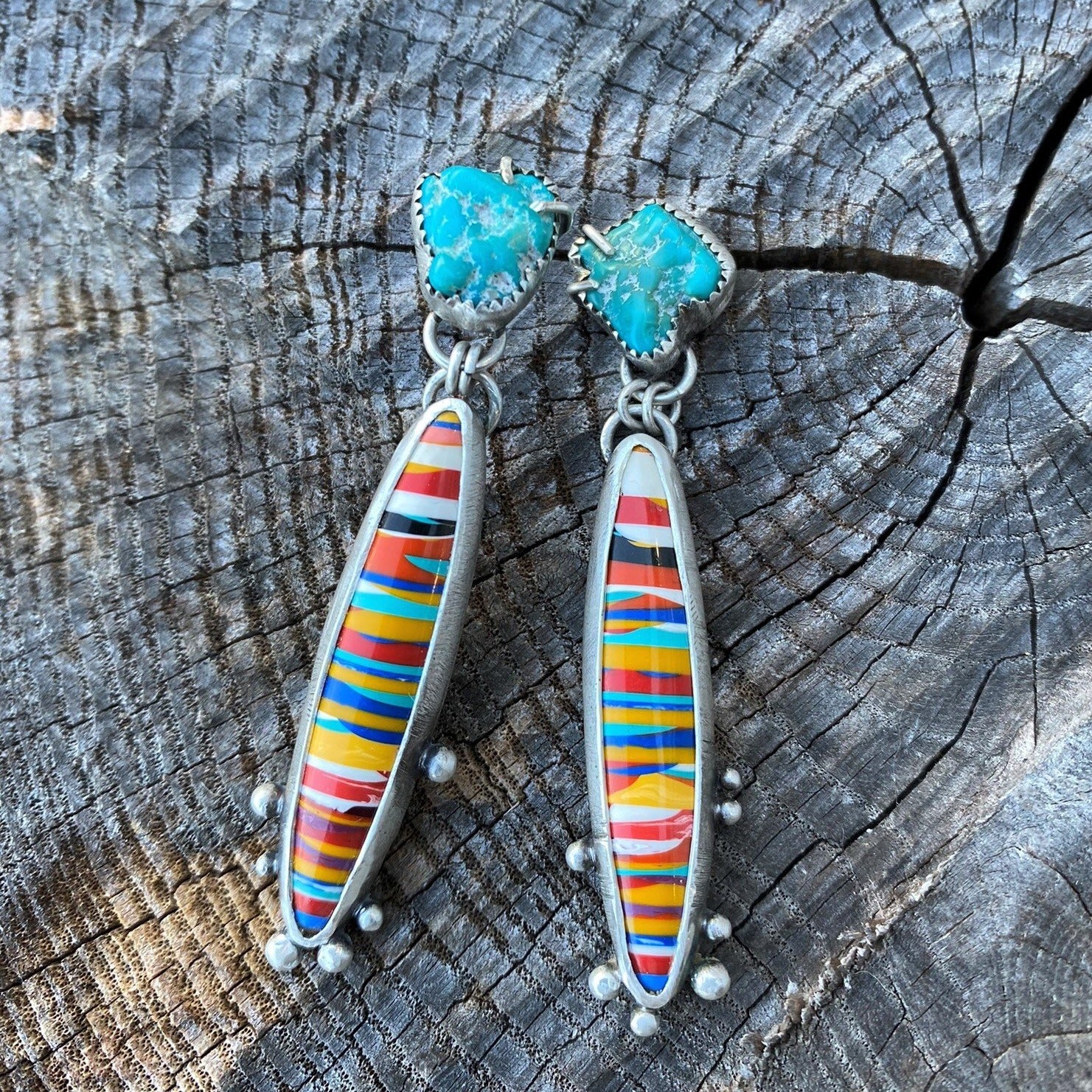 Candelaria Turquoise Nugget & Surfite Earrings