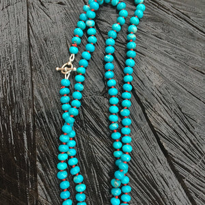 Fox Turquoise Beaded Necklace