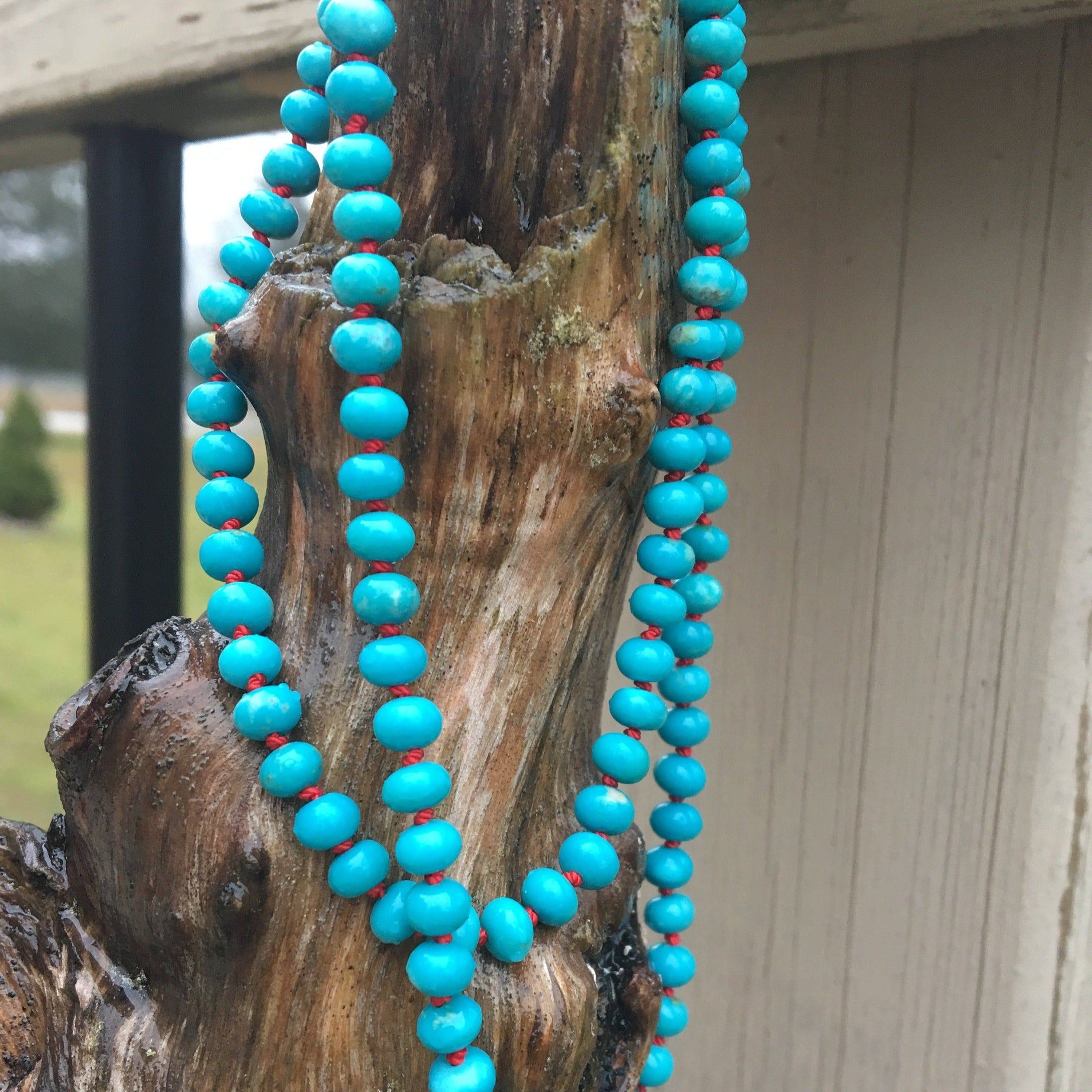 Turquoise Shell and Bead Statement Necklace from Namibia – JJ Caprices