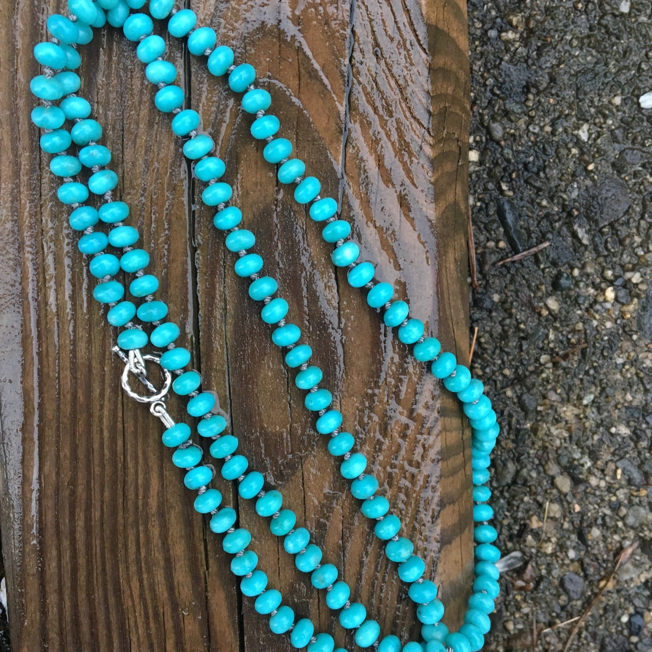 Blue Beaded Multi Layered Necklace Set with Metal Detailing – A Local Tribe
