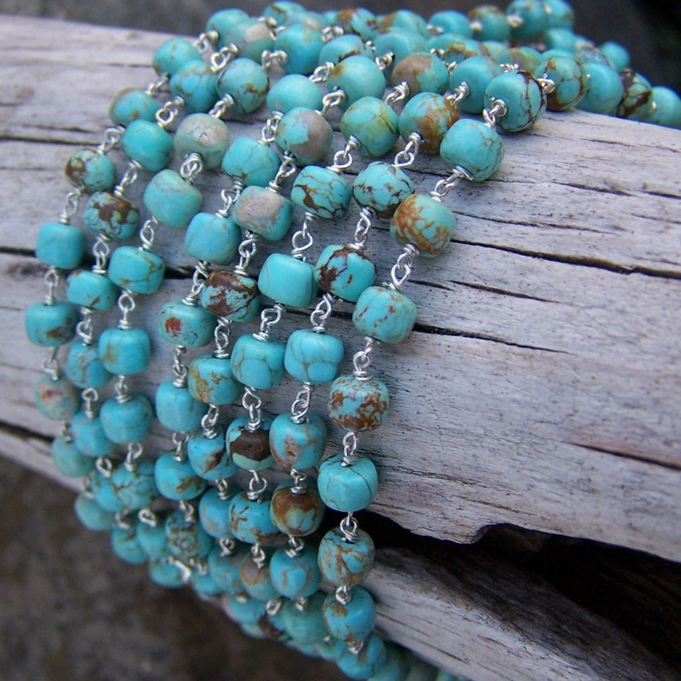 Natural Australian Beaded Turquoise Necklace